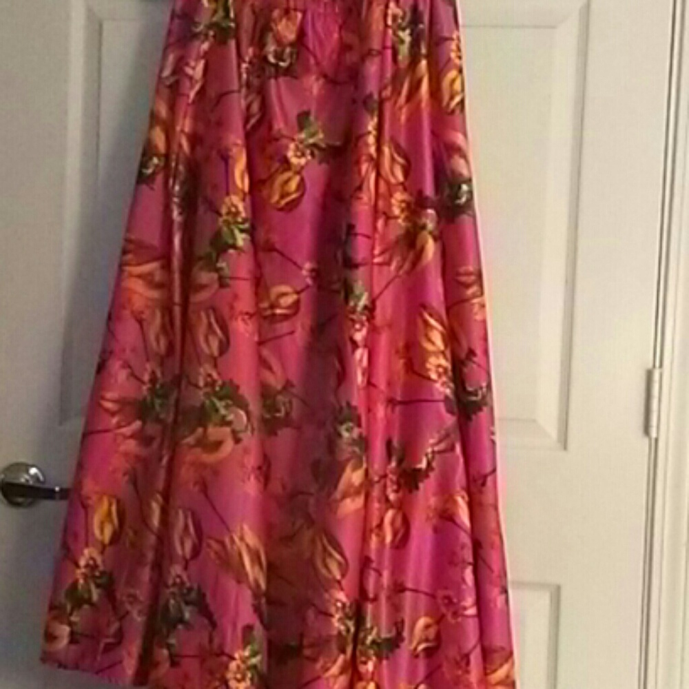 A Beautiful Satin flare maxi skirt